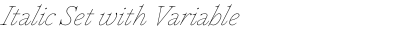 Italic Set with Variable